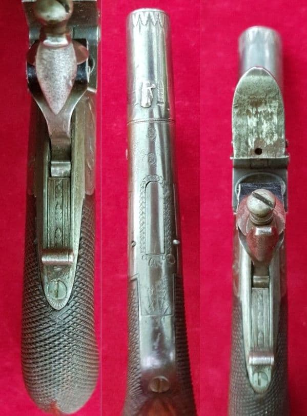 A scarce English Flintlock boxlock pistol by Timings of London. Circa 1800. Good condition. Ref 2811